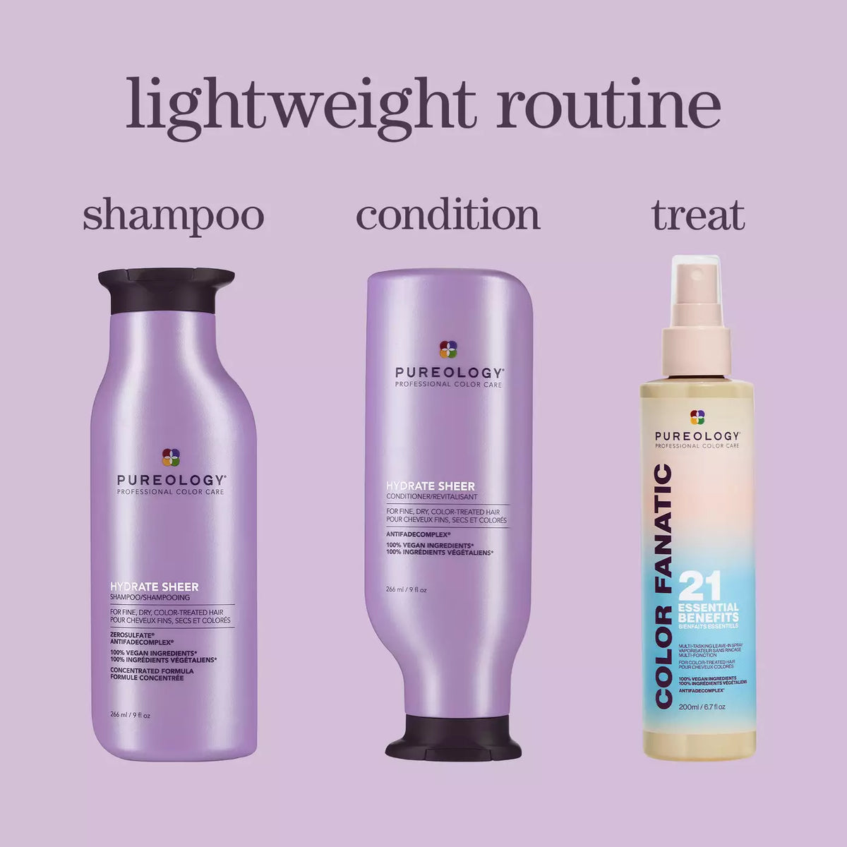Hydrate Sheer Shampoo and Conditioner Duo: Silicone-Free Lightweight Moisturizer for Fine Hair