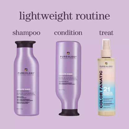 Hydrate Sheer Shampoo and Conditioner Duo: Silicone-Free Lightweight Moisturizer for Fine Hair