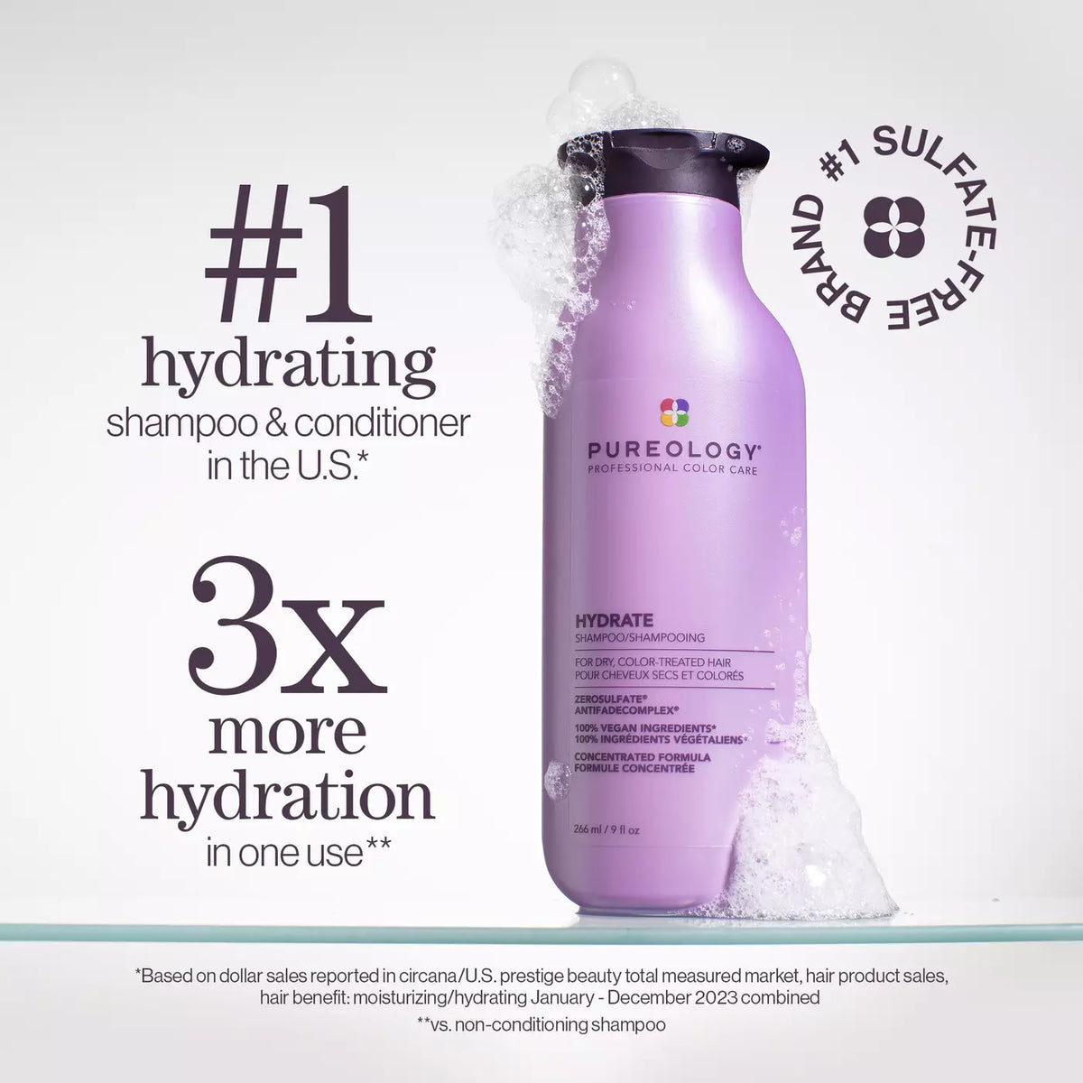 Hydrate Shampoo: Sulfate-Free Hydrating Shampoo for Dry, Color-Treated Hair